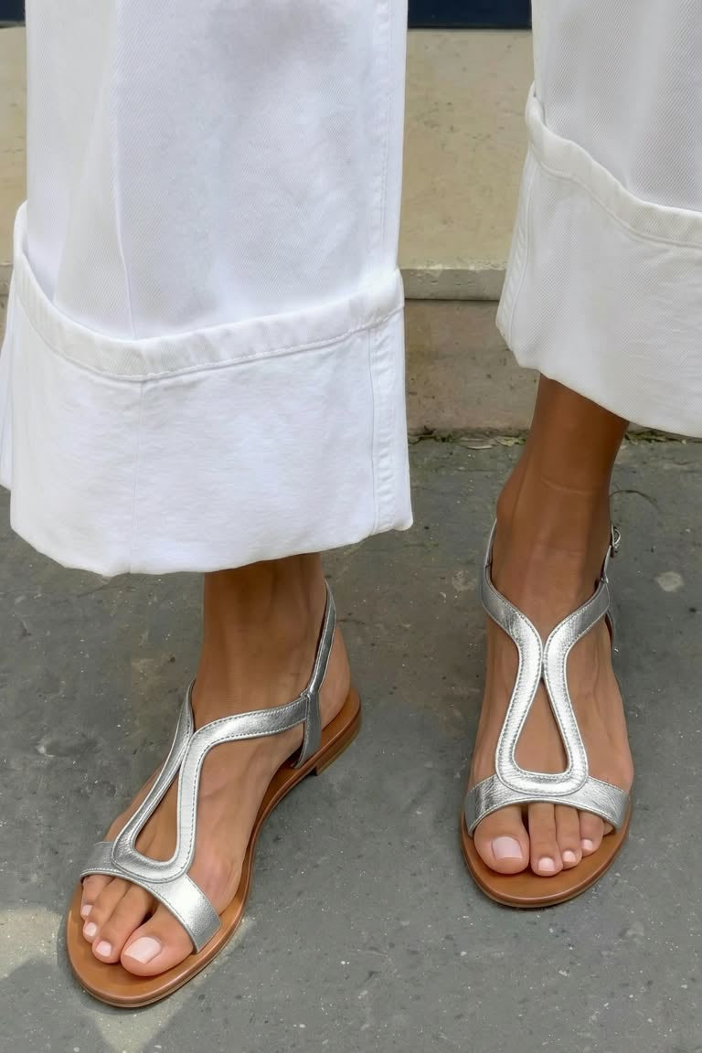 Elegantné ploché sandále