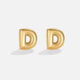 Zlaté bublinkové náušnice s iniciály - osobní elegance