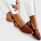 Pletené mokasíny s otvorenou pätou