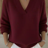 Violeta | Voľný sveter s výstrihom do V-neck