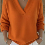 Violeta | Voľný sveter s výstrihom do V-neck