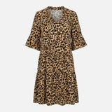 Alexandra | Midi šaty s leopardím vzorom