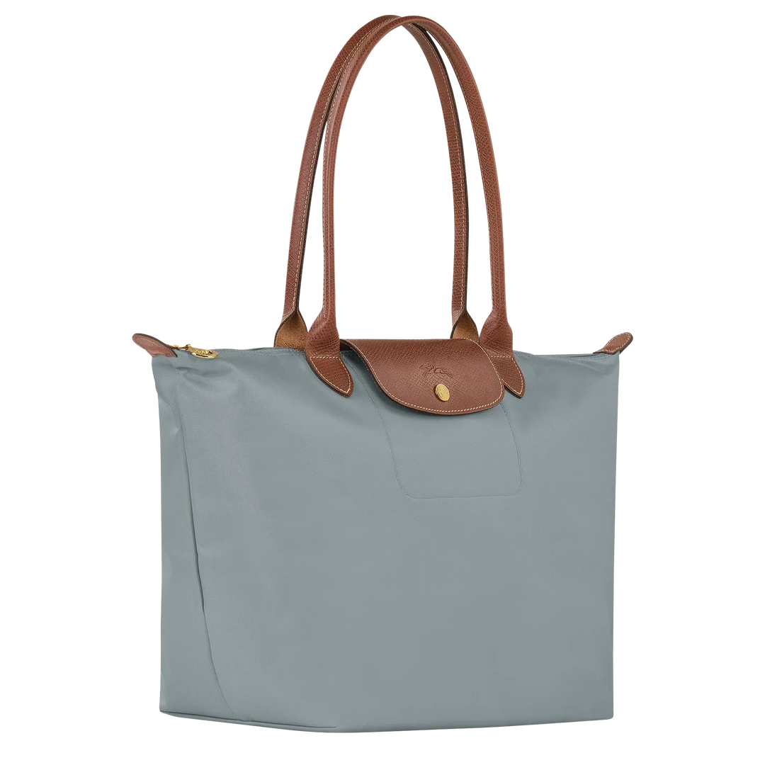 Veľká klasická taška Le Pliage Tote v oceľovej farbe