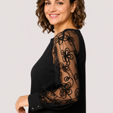 Rastislava | Elegantné čierne šaty s jemnými rukávmi