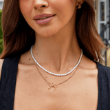 Anika - Elegantní zlatý šňůrkový náhrdelník