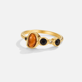 Aurora – Zlacený prsten s elegantními vintage krystaly