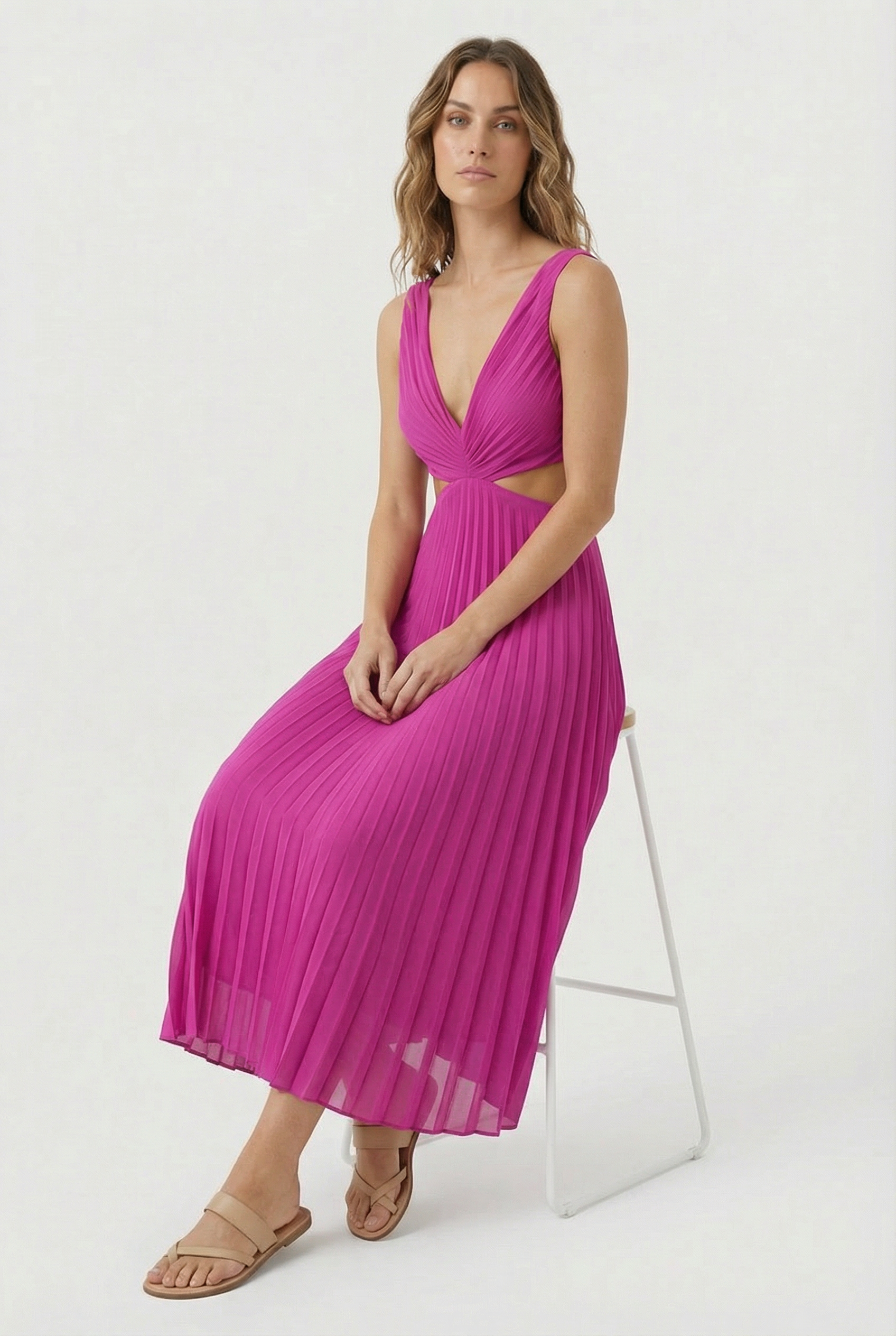 Karina | Elegantné plisované maxi šaty