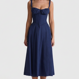 Júlia | Elegantné splývavé maxi šaty