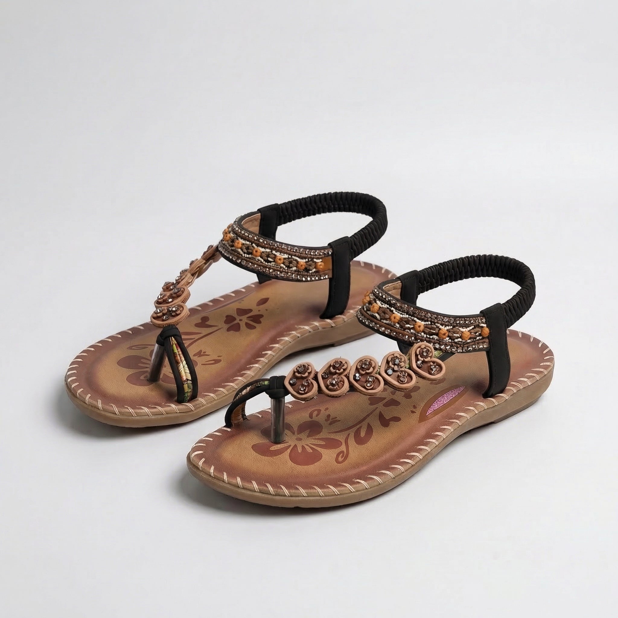 Boho sandále s dekoratívnymi remienkami