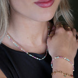 Diona - Náhrdelník z přírodního kamene s nerezovou ocelí - Elegantní a odolný!