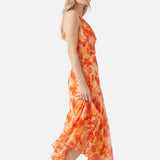 Fabiána | Asymetrické midi šaty s kvetinovým vzorom