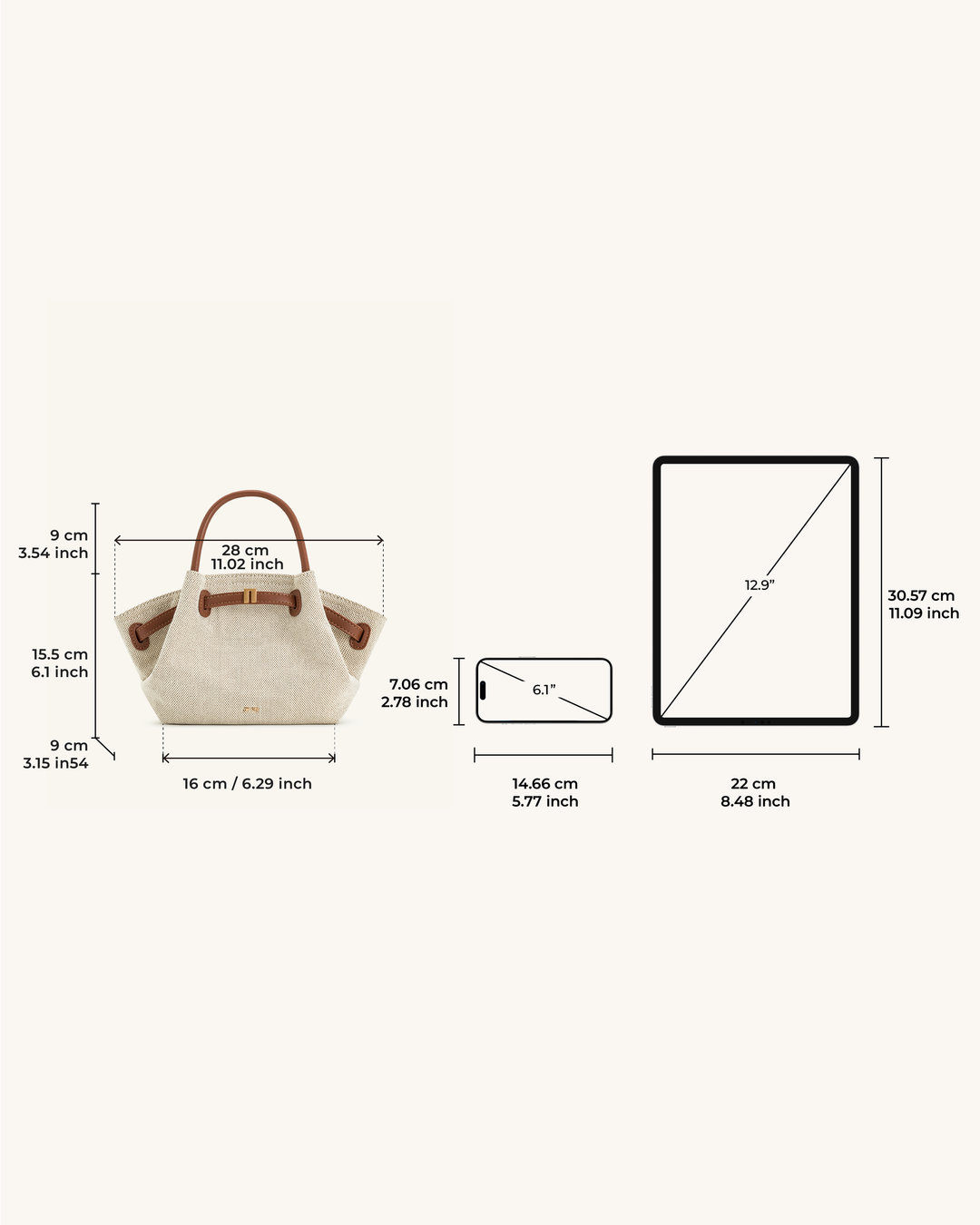 JW P Compact Mini Tote Bag