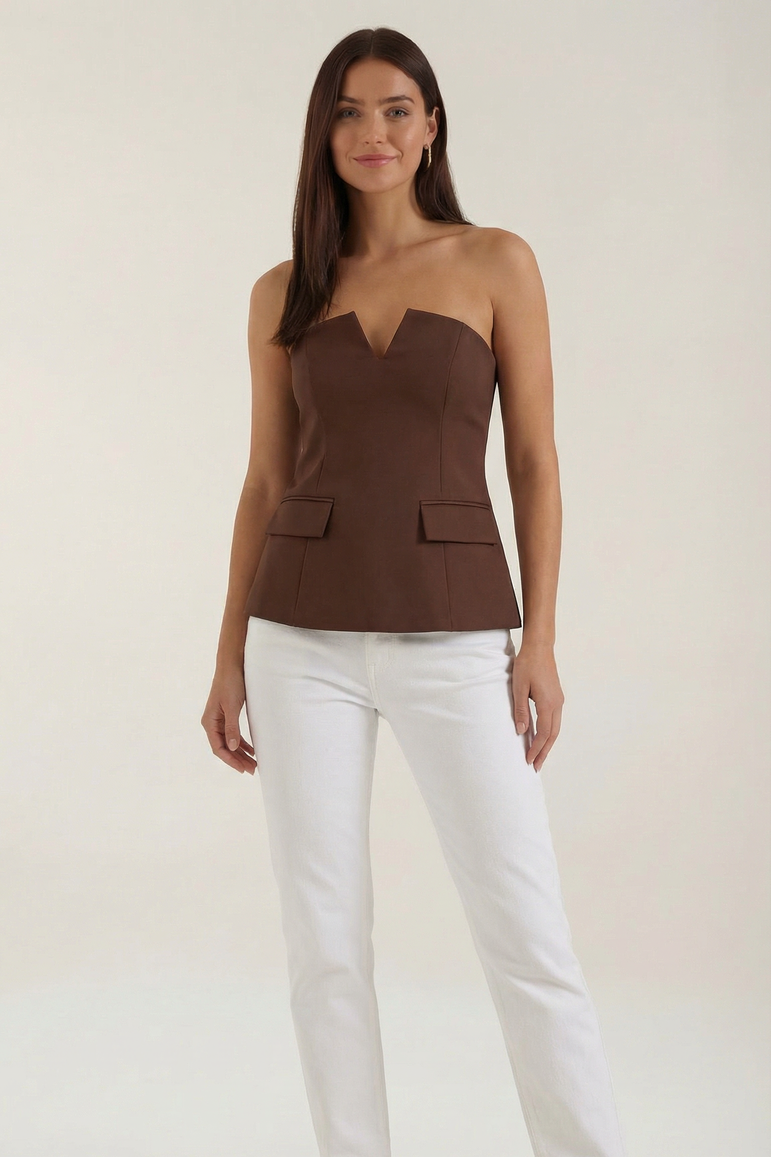 Emília | Basic top bez rukávov